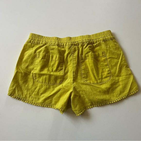Loft Yellow Summer Drawstring Shorts with Hem Detail - small - Picture 5 of 12